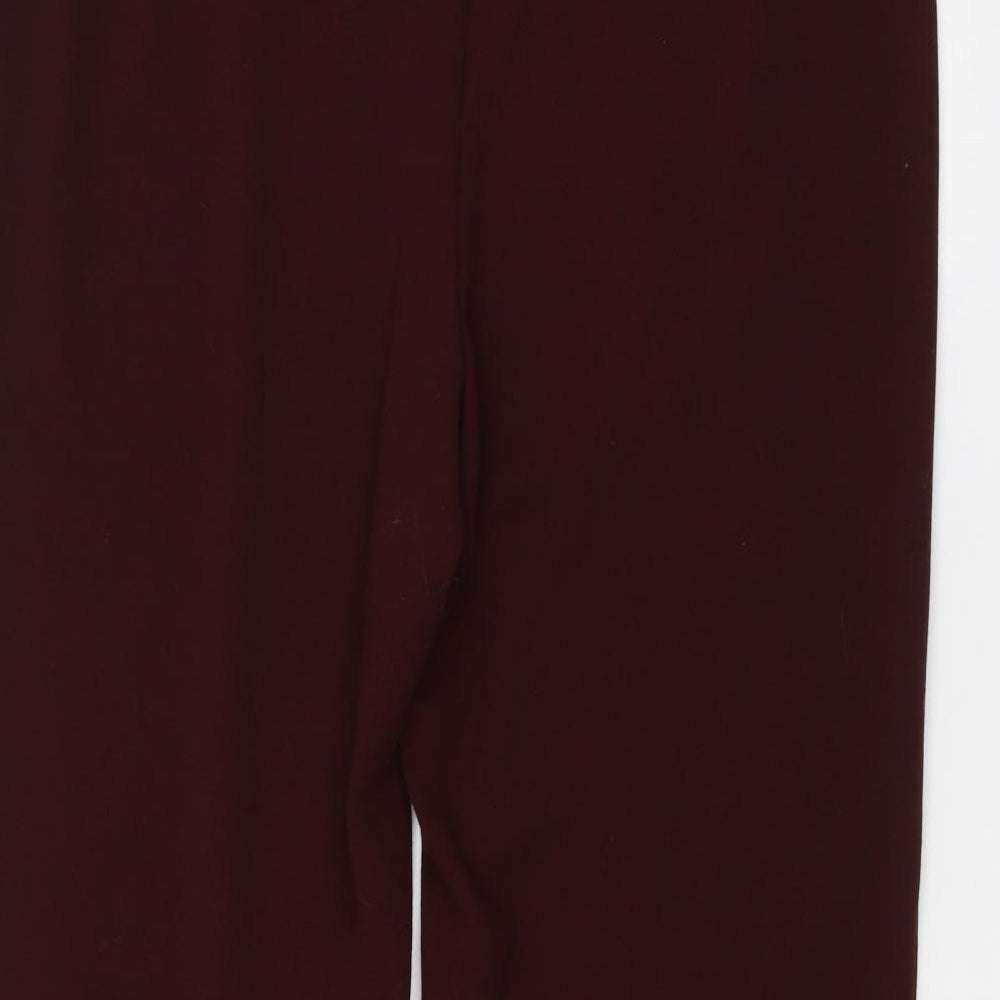 Womens UK Size 16 Marks and Spencer Regular Fit Red Trousers