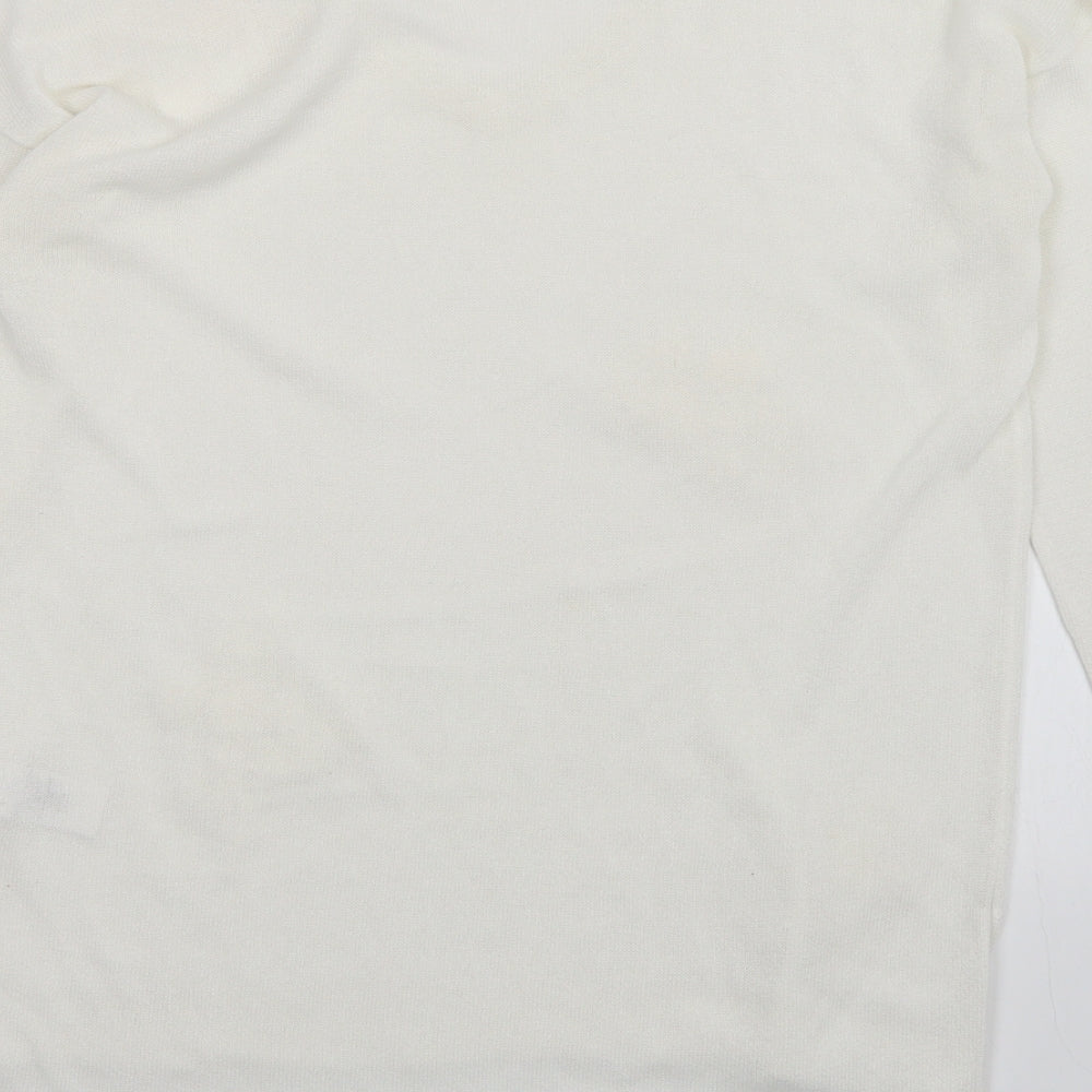 Womens UK Size 8 NEXT White Pullover Jumper
