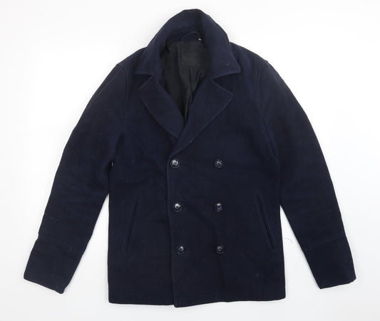 Womens UK Size S ASOS Blue Overcoat