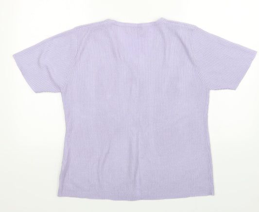 Womens UK Size L Bonmarché Purple Cardigan Jumper