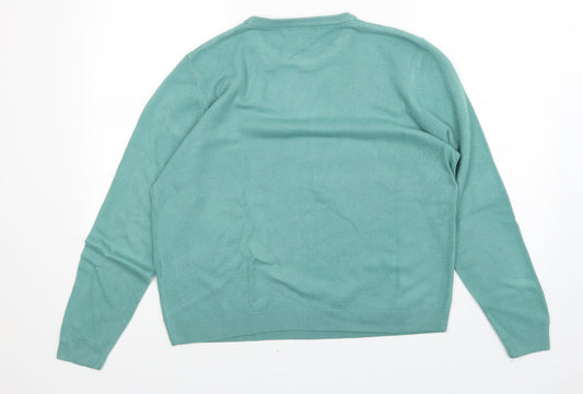 Womens UK Size 14 pure & Natural Green Pullover Jumper