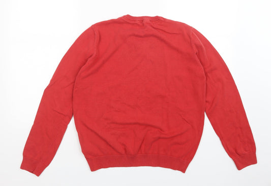 M&S Boys Red Pullover Jumper Size 15-16 Years