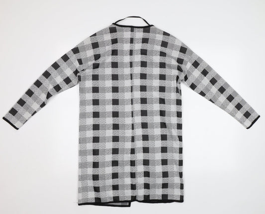 Primark Womens Grey Check Cardigan Jumper Size 8