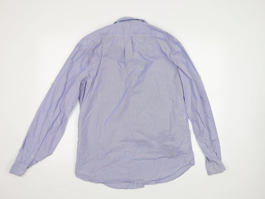 Gap Mens Blue Striped Button-Up Size M