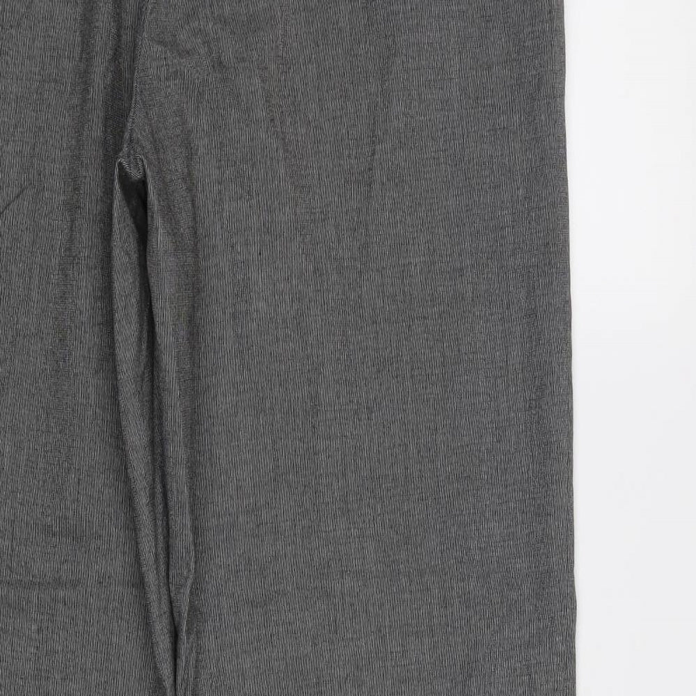 M&S Womens Grey Dress Pants Trousers Size 16 L31 in