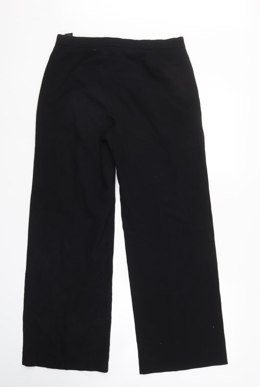 Womens UK Size 12 M&S Regular Fit Sweatpants Black Trousers