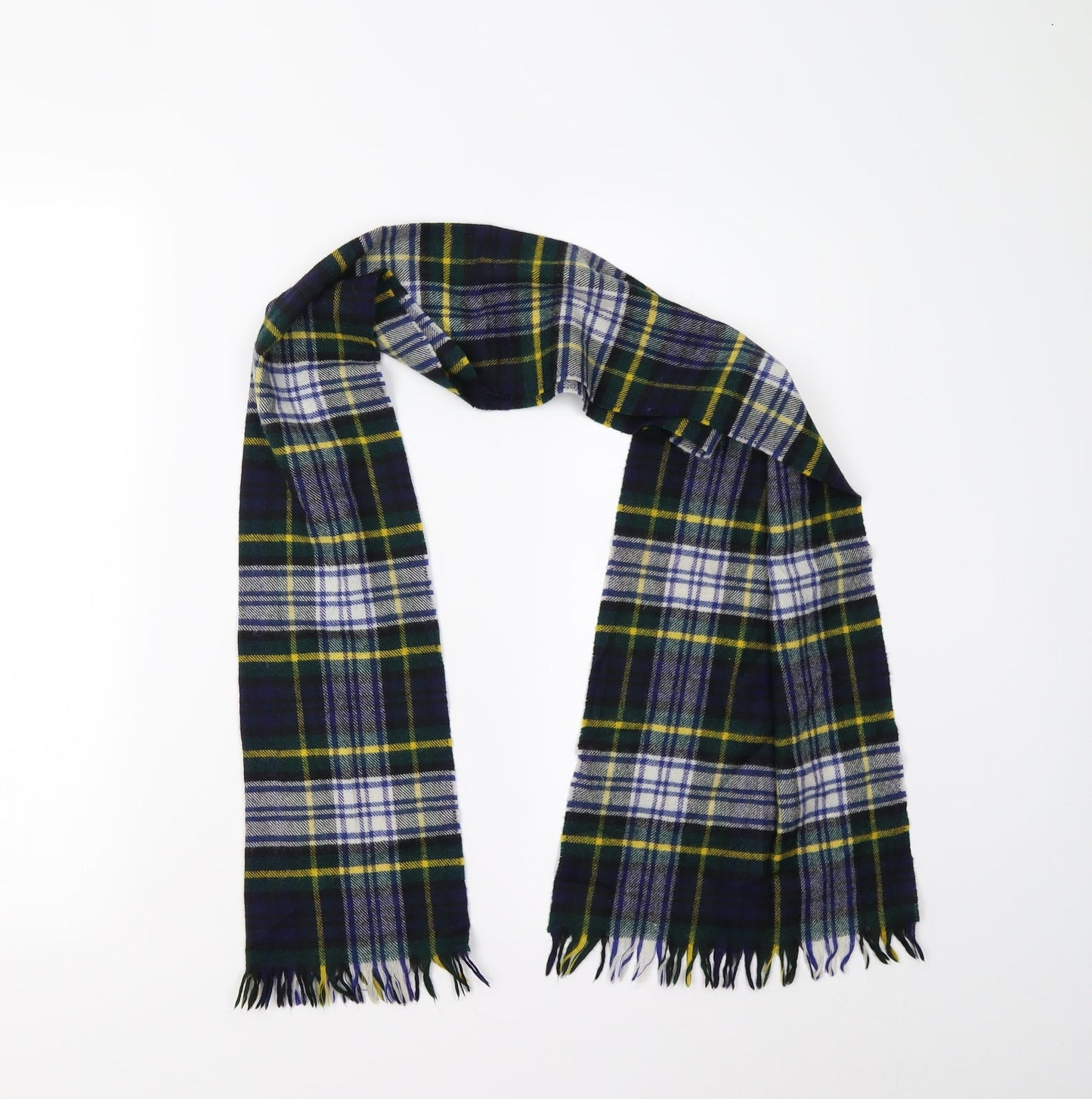 Preworn Unisex Multicoloured Check Scarf