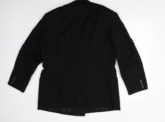 Mens UK Size 42 Preworn Regular Black Suit Jacket