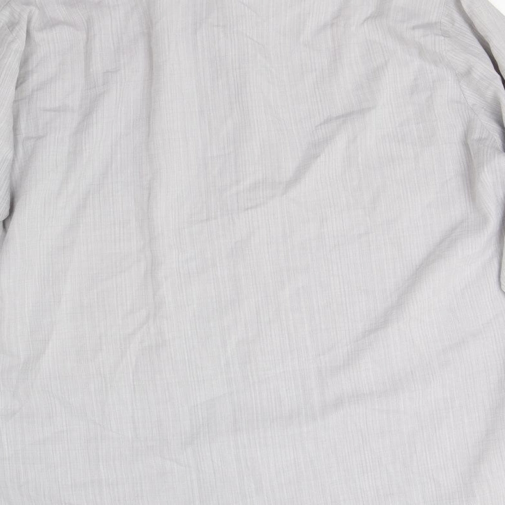 Mens UK Size 15.5 M&S Grey Button-Up Long Sleeve Casual Shirt