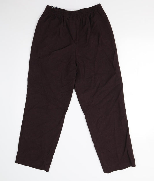 Womens UK Size 12 BHS Regular Fit Brown Trousers