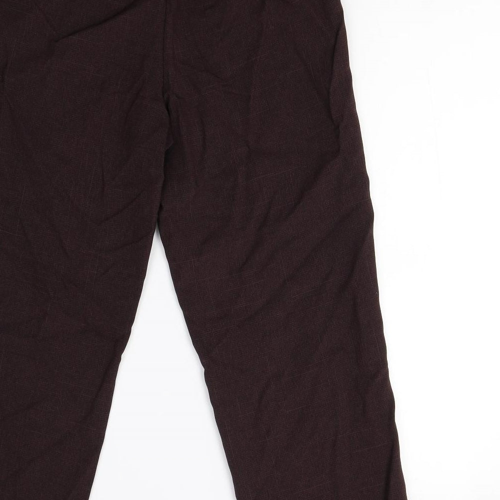 Womens UK Size 12 BHS Regular Fit Brown Trousers