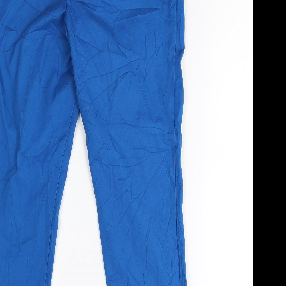 Womens UK Size 12 Preworn Regular Fit Blue Trousers