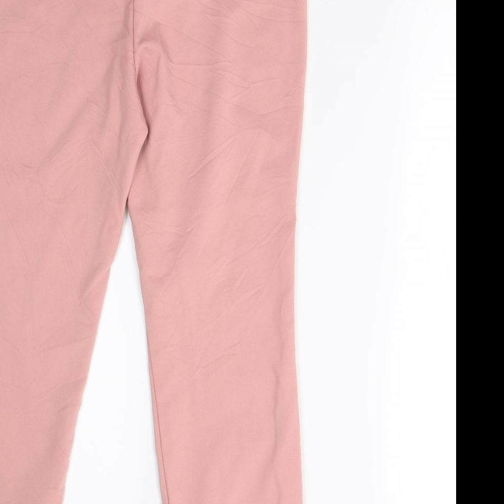 Womens UK Size 10 Preworn Regular Fit Pink Trousers