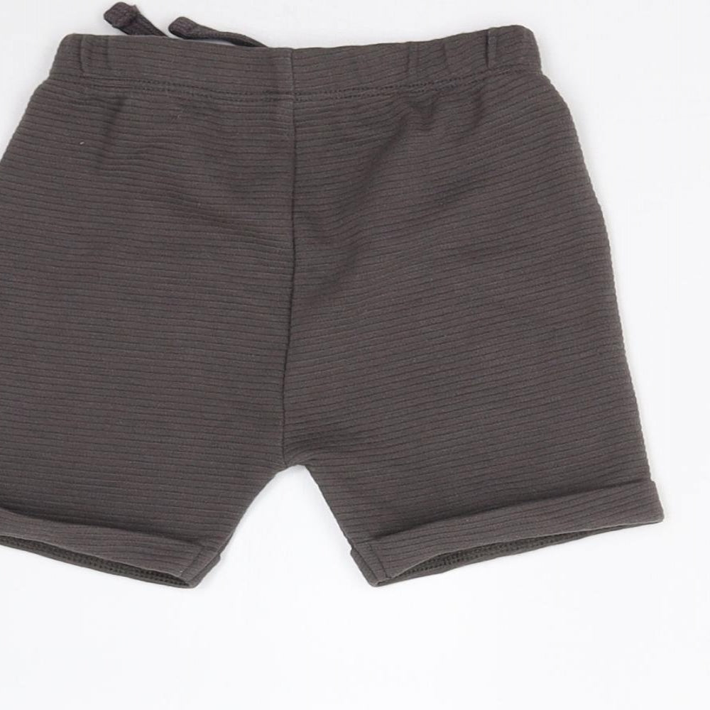 Brand and care label for Tu Baby Grey Jogger Trousers, size 12-18, Months - Shorts