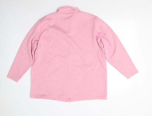 Womens UK Size 16 Casual Comfort Pink Jacket