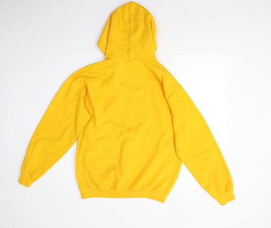 Gildan Womens Yellow Pullover Jumper Size M