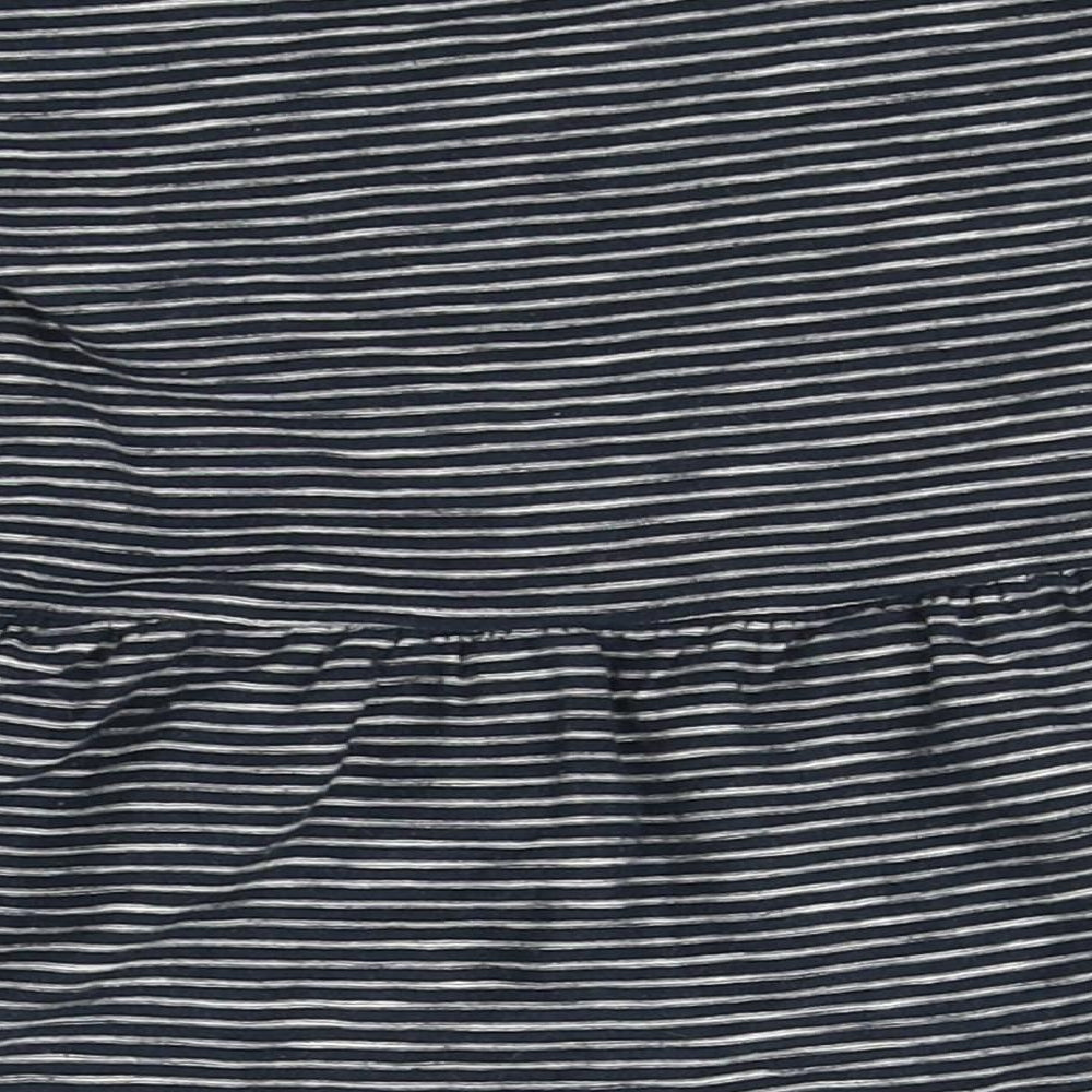 Brand and care label for Next Baby Blue Striped Fit & Flare, size 3-6, Months