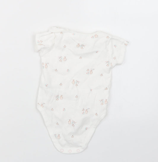 NEXT Girls White Geometric Babygrow One-Piece Size 3-6 Months