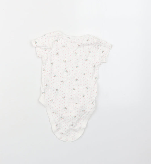 NEXT Girls White Geometric Babygrow One-Piece Size 3-6 Months