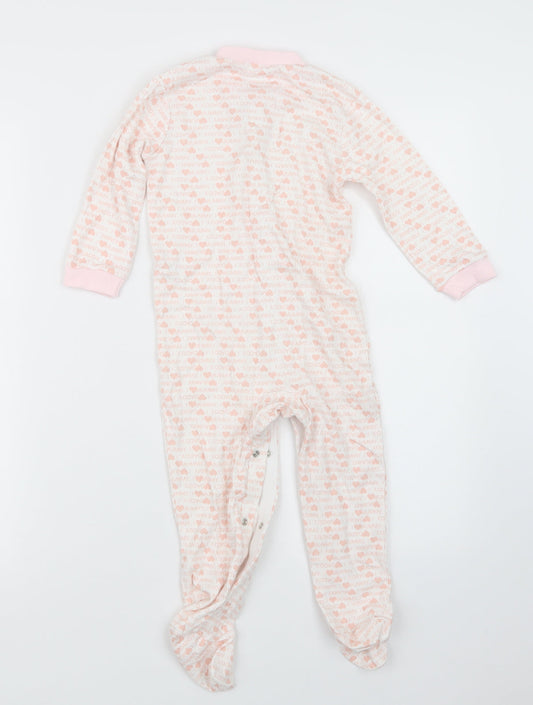 TU Girls Pink Geometric Babydoll One Piece Size 18-24 Months