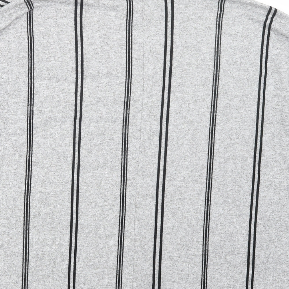 F&F Womens Grey Striped Pullover Jumper Size 8