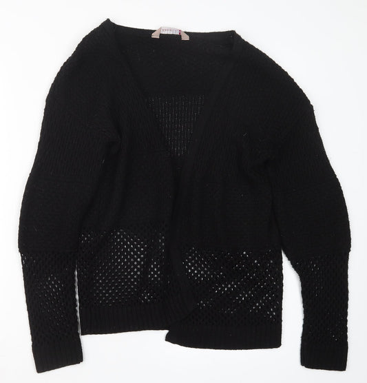 A Wear Womens Black Knit Cardigan Jumper Size S