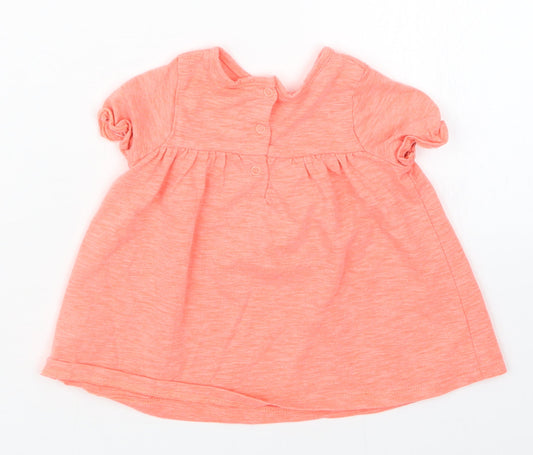 NEXT Girls Orange Basic T-Shirt Size Newborn