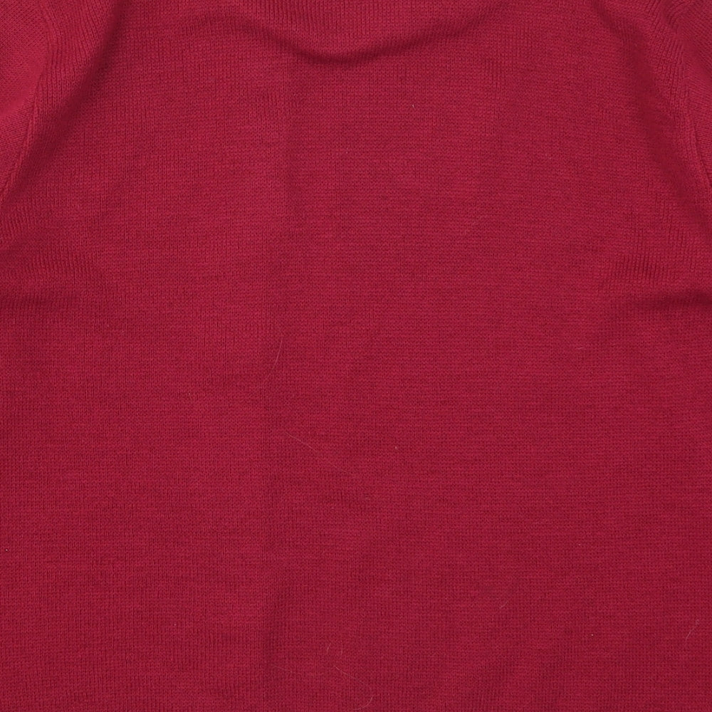 Autonomy Womens Pink Floral Knit Pullover Jumper Size M