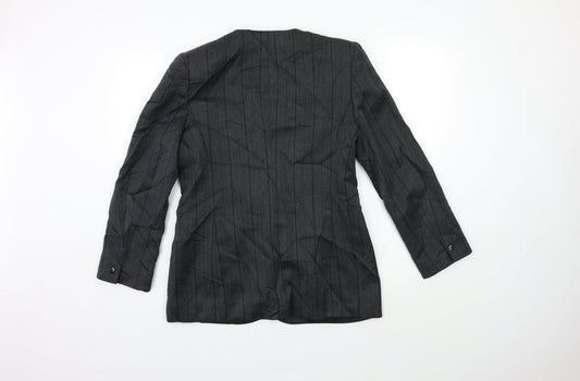 Country Casuals Womens Grey Striped Jacket Suit Jacket Size 12