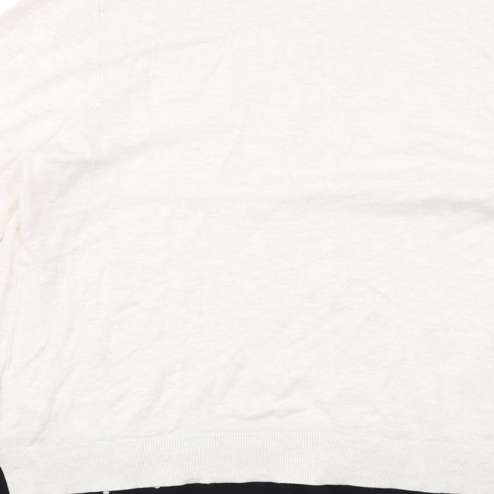 F&F Womens Beige Knit Pullover Jumper Size 10