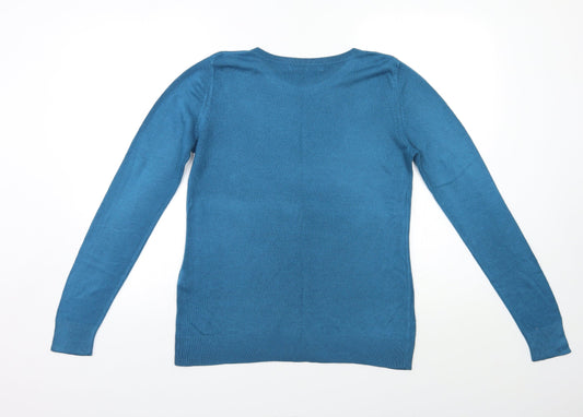 Womens UK Size 10 Very Blue Pullover Jumper