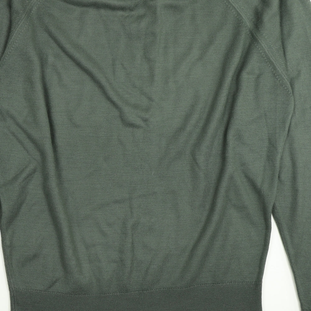 BHS Mens Green Knit Pullover Jumper Size S
