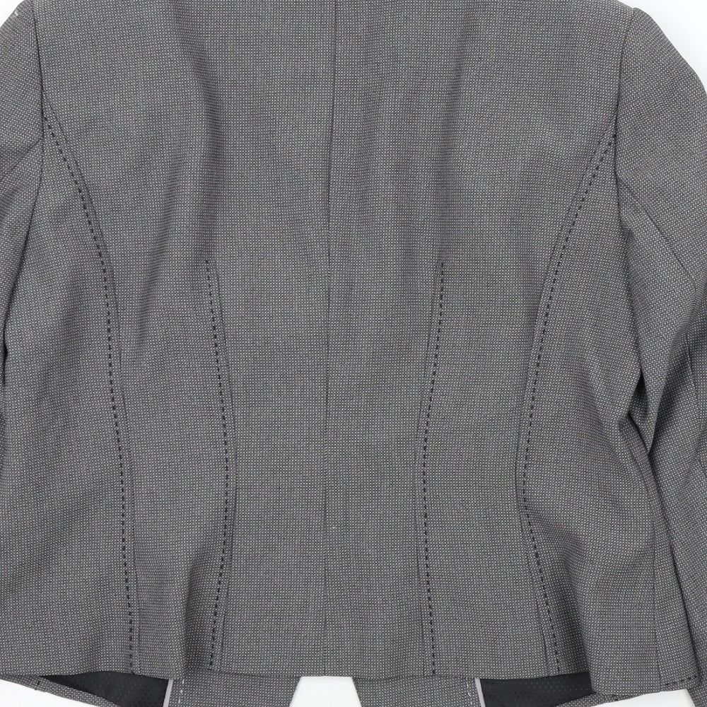 M&S Womens Grey Colourblock Jacket Blazer Size 14