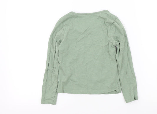 TU Girls Green Colourblock Basic T-Shirt Size 6 Years