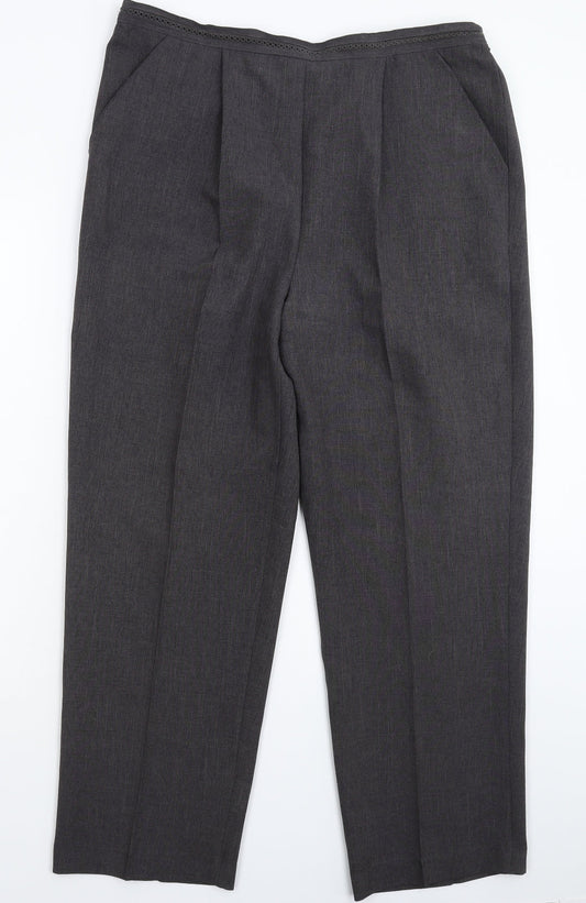 Womens UK Size 18 BM Regular Fit Grey Trousers