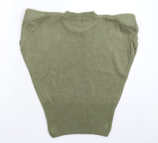 Womens UK Size S Nasty Gal Green Vest Jumper