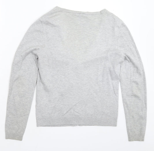 Metropolis Womens Grey Knit Cardigan Jumper Size L