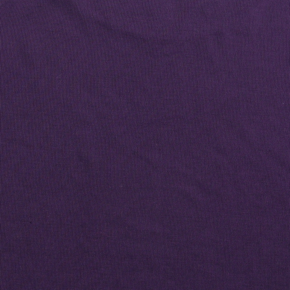 Womens UK Size L BM Purple Basic T-Shirt
