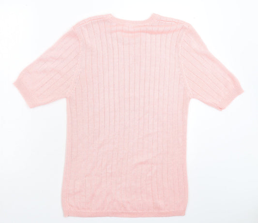 Womens UK Size M Preworn Pink Pullover Jumper
