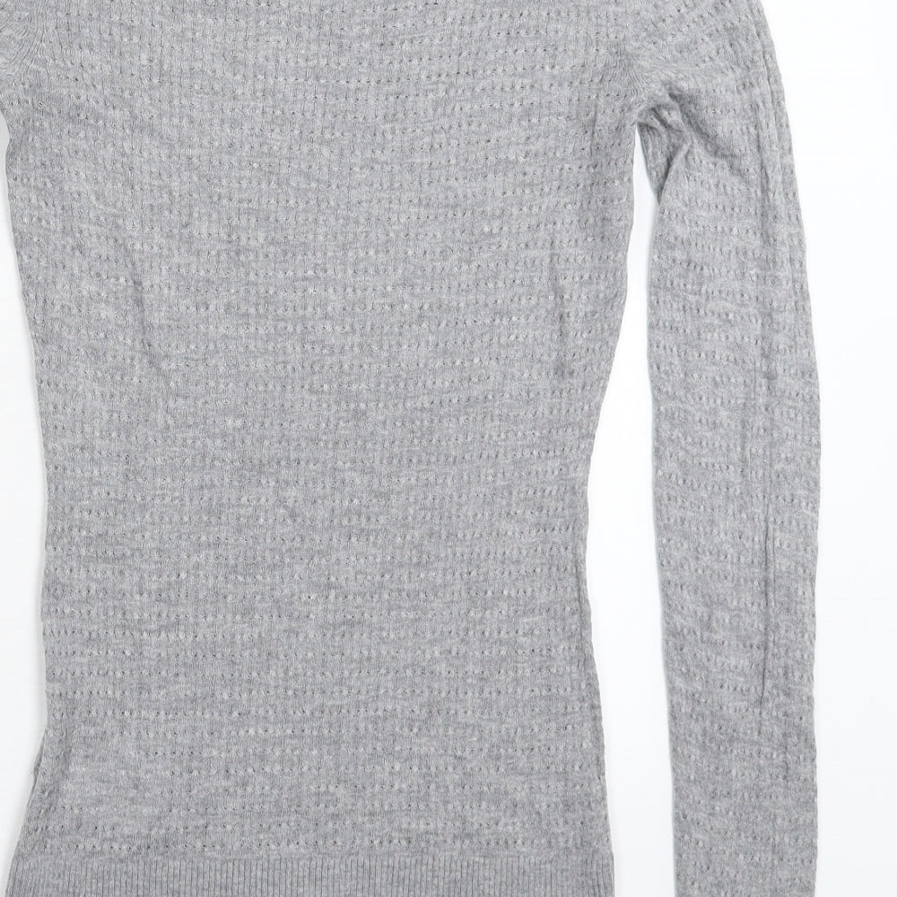 Womens UK Size XS H&M Grey Pullover Jumper
