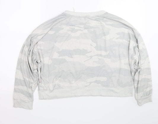 Primark Womens Grey Camouflage Pullover Jumper Size L