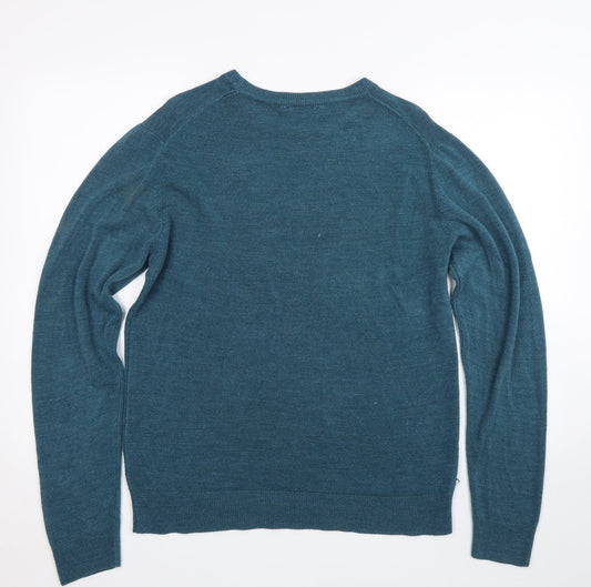 Cedar Wood State Mens Blue Pullover Jumper Size L