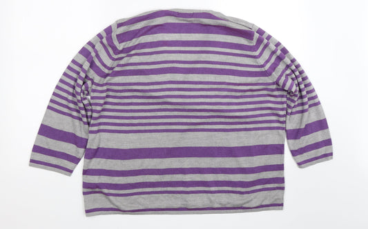 Womens UK Size L BM Purple Pullover Jumper