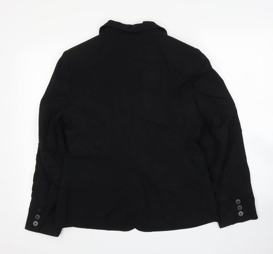 debe Womens Black Jacket Blazer Size 14
