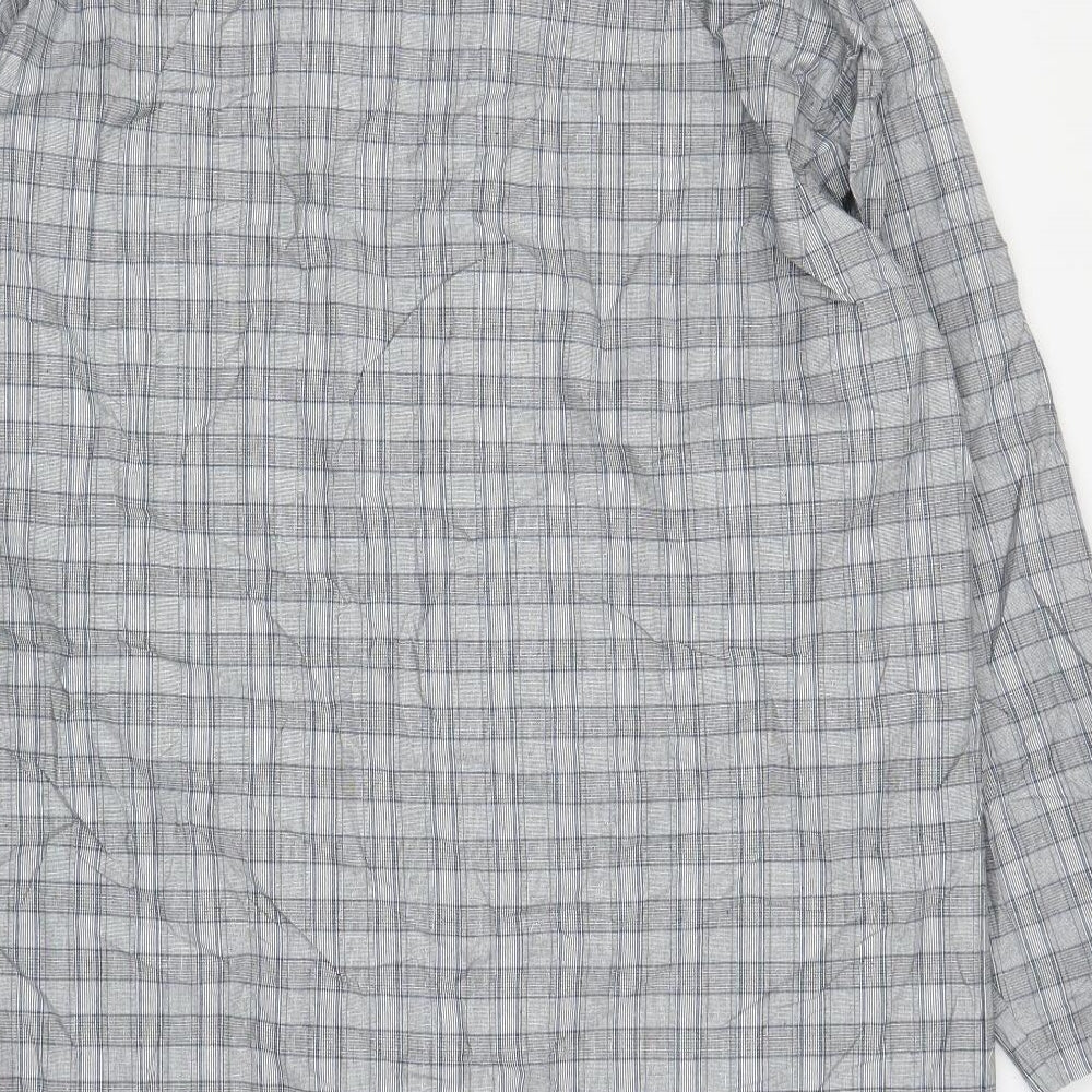 ASOS Mens Grey Plaid Overcoat Coat Size M