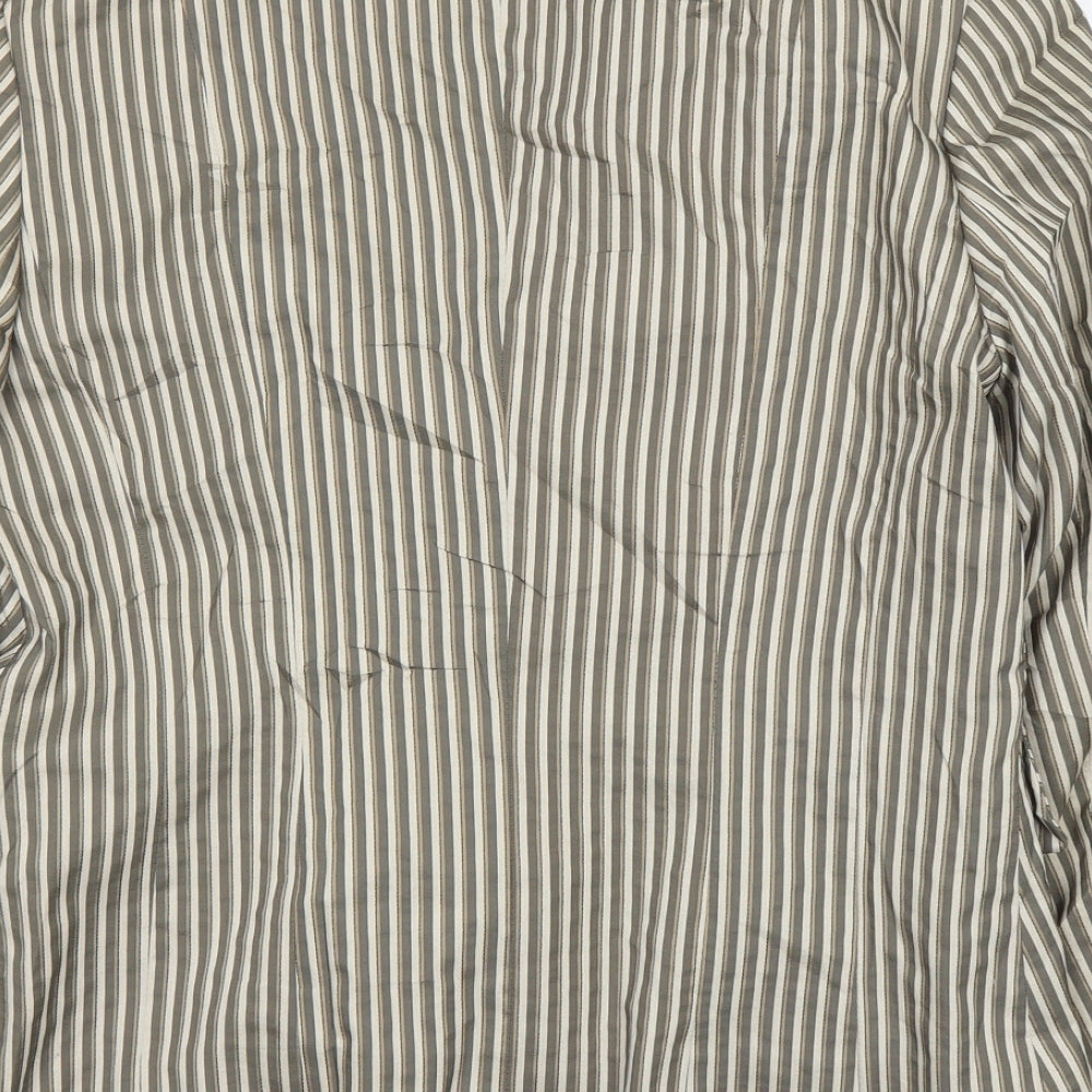 Gerry Weber Womens Grey Striped Jacket Blazer Size 12