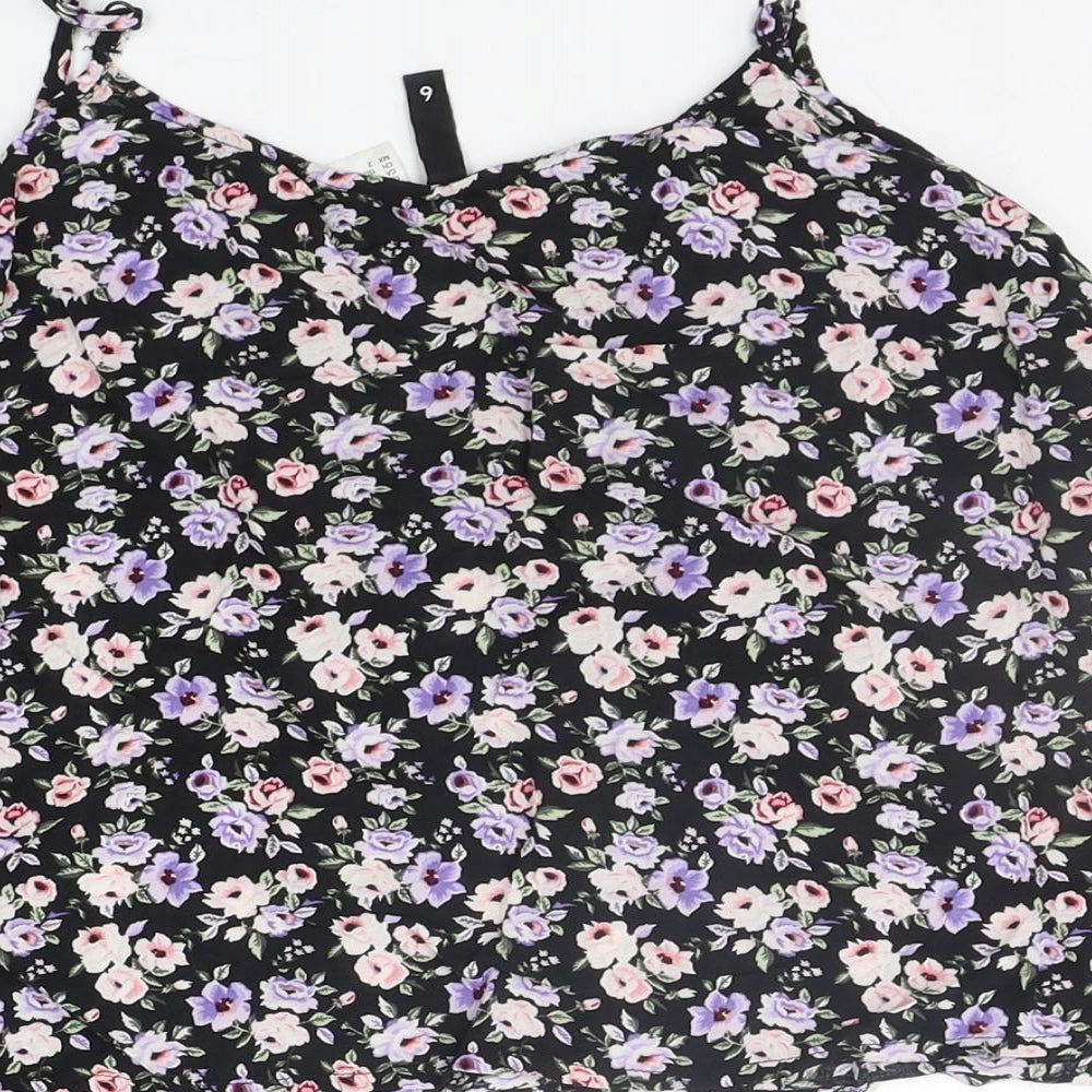Womens UK Size 6 Divided by H&M Black Basic Tank
