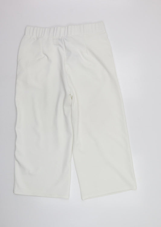 New Look Womens White Trousers Size 18 L21 in - Elasticated Waist