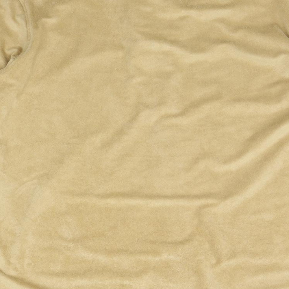 Liz Claiborne Womens Beige Basic Button-Up Size L