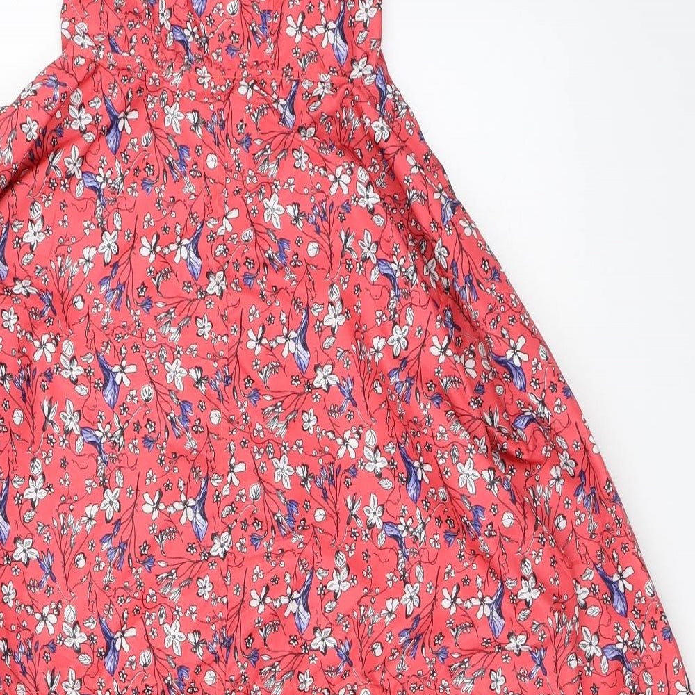 Primark Womens Pink Floral Rain Coat Coat Size L